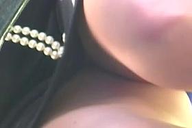 Between thighs of college student(red panties)