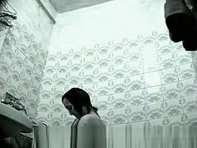 Shower in black and white