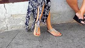 her perfect feets sexy long feets red toes