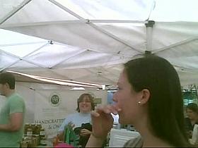 Nice View of Her Sexy Black Panties!