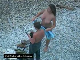 Hot amateur beach cam voyeur brunette