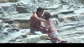 Teen lovers couple on beach