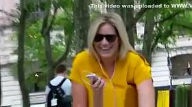 Blonde candid feet and legs in park