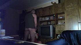 Fucking his bitch on hidden camera