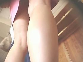 Sexy ass babe waiting at the store in upskirts public voyeur