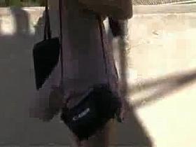 Up skirt camera filmed an awesome ass of a slut