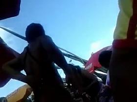 Buen culo de morocha en la playa