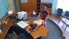 Nurse fucks doctor on security cams