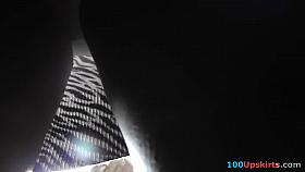 White full back panty upskirting