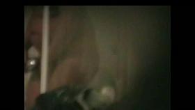 Voyeur clip of friend washing arse and pussy