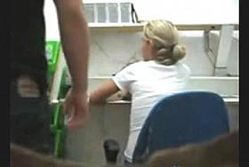 Voyeur Blowjob In The Office