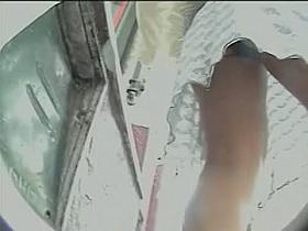 Street amateur upskirt video tape of some babes