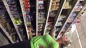 Milf big boobs shopping