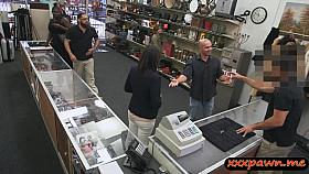 Customers wife fucked by perv pawn man at the pawnshop