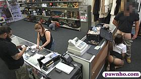 Lusty latin chick sells her TV and banged at the pawnshop