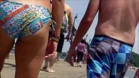 Candid Beach Bikini Ass Butt West Michigan Booty 10 with 5