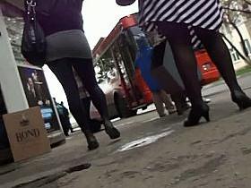 Filming awesome chicks and cool milfs in public transport