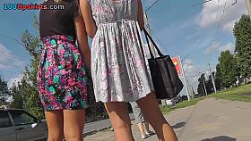 Cute boyshort panty upskirt movie scene