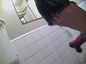 Japanese girls taking a pee in voyeur Japanese toilet video