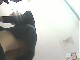 Stylish hottie bends over lifting her skirt showing her ass