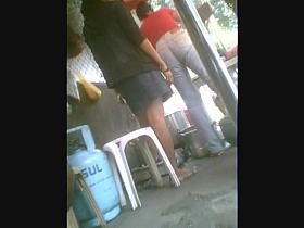 boso voyeur teen upskirt on public