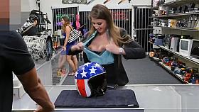 Booby woman sells her helmet and smashed