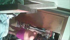 REAL Hidden Cam! Chubby White girl changing. Huge tits!