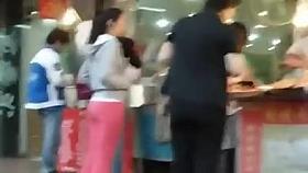 voyeur oriental VPL pantyline candid