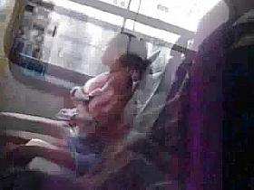 Flashing teen in bus