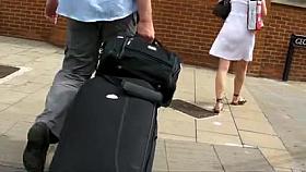 MILF in see through white dress