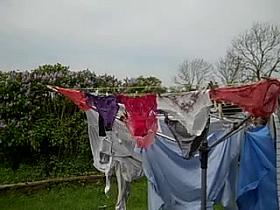 More of Mandy's panties in the breeze!