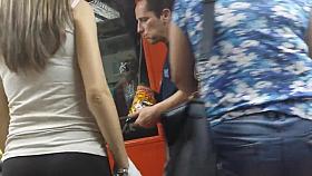 Perfect teen ass butt in subway candid voyuer