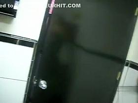 Naked boobs in the lady's restroom