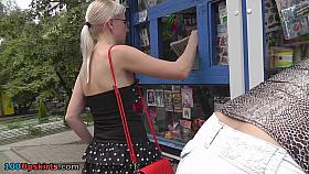 Sexy view up polka-dot mini petticoat