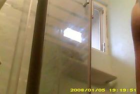 18 yo teen with big boobs caught undressing in bathroom