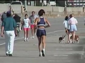 Young candid ass in sports shorts spied in the street 03a