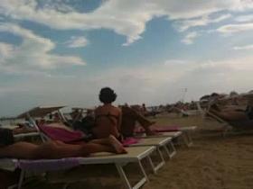 Perfect tan ass on the beach