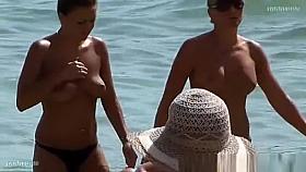 Provocative sexy topless girl