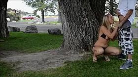 Public Sex with Amateur Couple Fucking in the Park