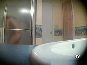 Hot tight body teen in shower