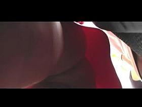 Spying Upskirt on Red Dress Girls