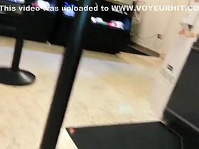 Nice ass girl in dark gray leggings