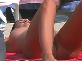 voyeur spycam on the beach