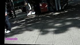 Sexy round butt gets filmed on a hidden cam