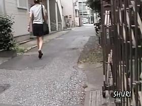 Fabulous oriental tramp in the middle of some fast street sharking adventure