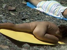 Incredible naked yoga girl exercises