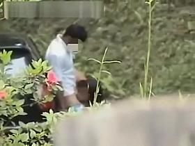 Fucking hidden girl in park