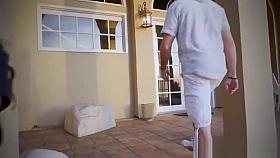 Petite teen Jade Amber bounces on a big stiff cock