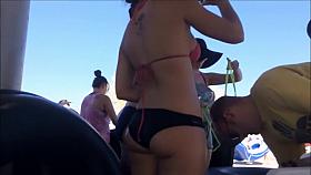 Close to sexy girls by the river