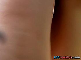 Cool lace panty upskirt